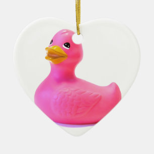 Pink Rubber Duck Ceramic Tree Decoration