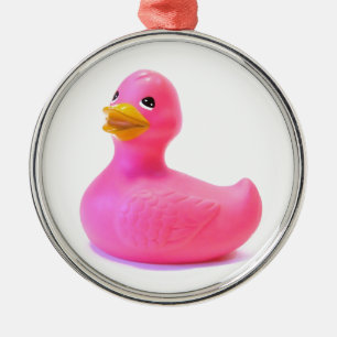 Pink Rubber Duck Metal Tree Decoration