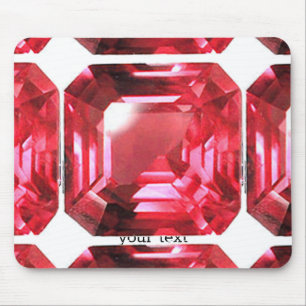 Pink Ruby Gemstone Mouse Mat