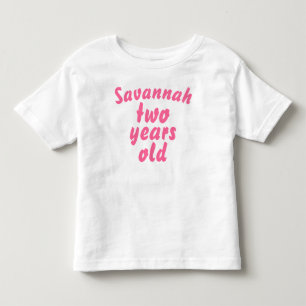 Pink Ruffle Cute Girl Two Years Old Ruffle Tee