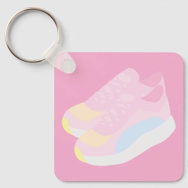 Pink Running Shoes Key Ring (Front)