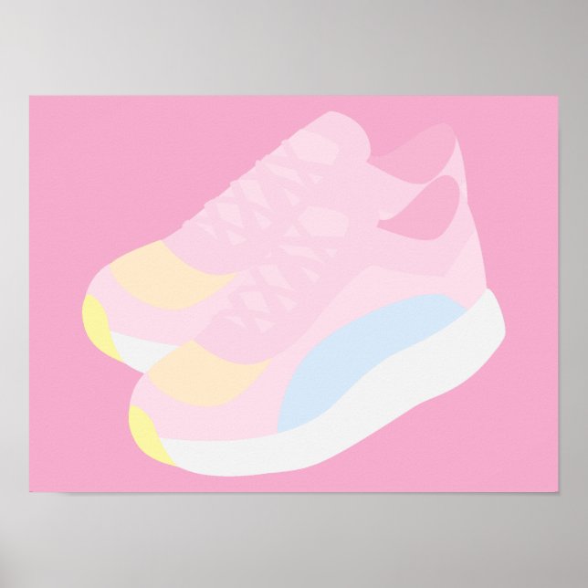Pink Running Shoes Poster (Front)