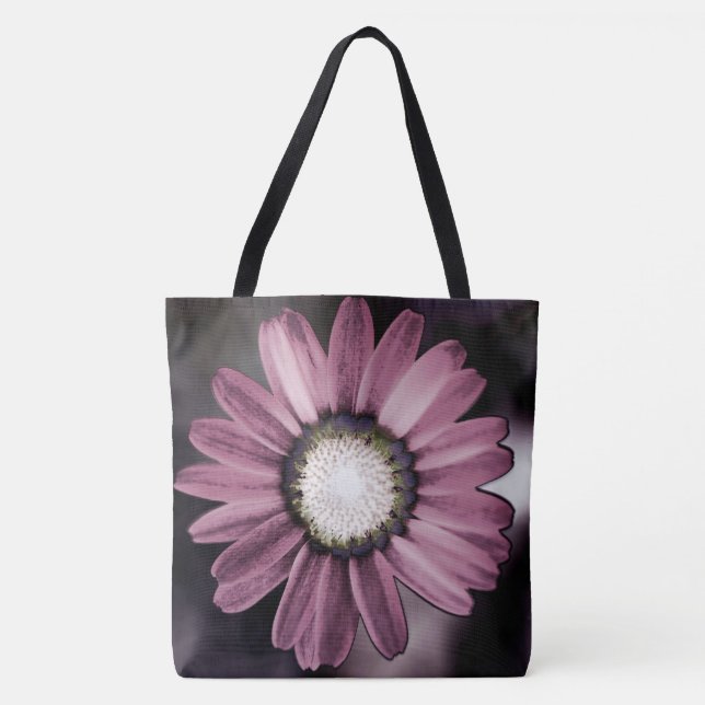 Pink Rustic Daisy Tote Bag (Front)