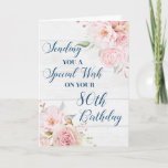 Pink Rustic Flowers Happy 80th Birthday Card<br><div class="desc">Happy 80th birthday card with pink watercolor flowers and thoughtful verse.</div>