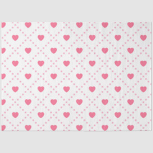 Pink Rustic Heart Valentines Day Collection Tissue Paper