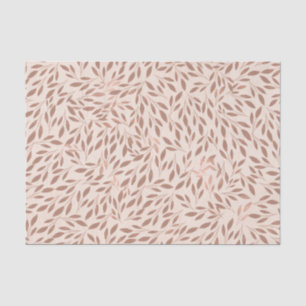 Pink Rustic Leaves Botanical Glam Bridal Shower Tissue Paper