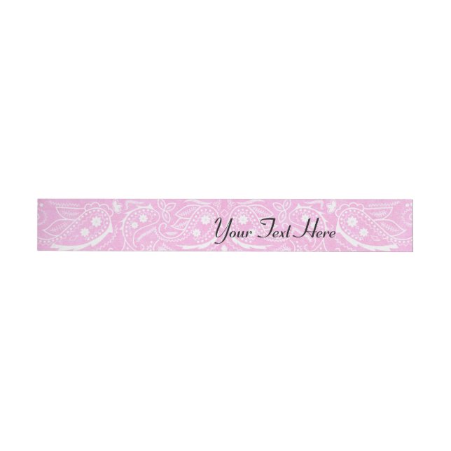 Pink Rustic Paisley Country Western Invitation Wraparound Address Label (Individual)