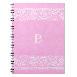 Pink Rustic Paisley Country Western Simple Chic Notebook