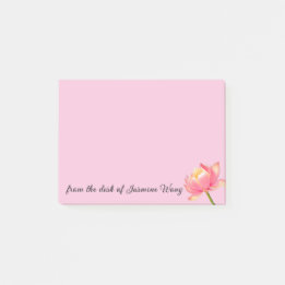 Pink Sacred Lotus personal Post-it Notes