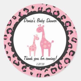 Pink Safari Giraffe Sticker