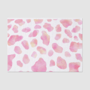 PINK SAFARI - White Leopard printed Tissue Paper