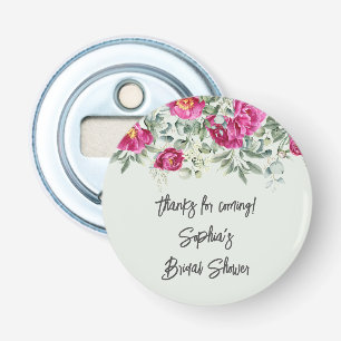Pink Sage Flowers Floral Shower Favors Bottle Opener
