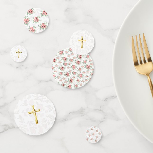 Pink & Sage Green Floral Watercolor Party Confetti (Creator Uploaded)