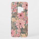 Pink Sage Green Flowers Leave Watercolor Pattern Case-Mate Samsung Galaxy S9 Case<br><div class="desc">This elegant and feminine pattern is perfect for the stylish and trendy woman. It features hand-painted watercolor coral pink, medium pink, chestnut brown, golden yellow, and forest green flowers and leaves on top of a sage green background. It's country, pretty, cute, unique, artsy, and modern; the perfect complement to your...</div>