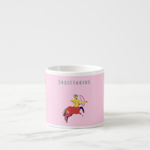 Pink Sagittarius, zodiac, star sign Espresso Cup