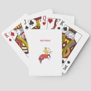 Pink Sagittarius, zodiac, star sign Playing Cards