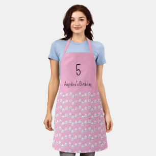 Pink Sailboats Birthday Party Apron