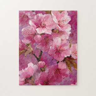 Pink Sakura Blossom Jigsaw Puzzle