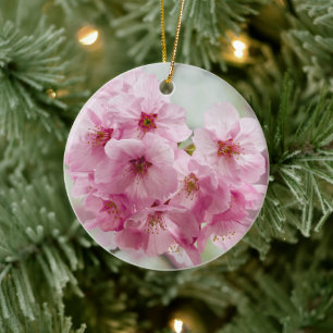 Pink Sakura Blossoms Soft Spring Ceramic Tree Decoration