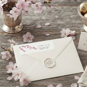 Pink Sakura Cherry Blossom Modern Floral