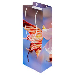 Pink Sakura Flower Blue Sky Wine Gift Bag