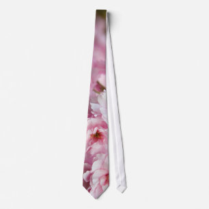 Pink Sakura Flower Tie