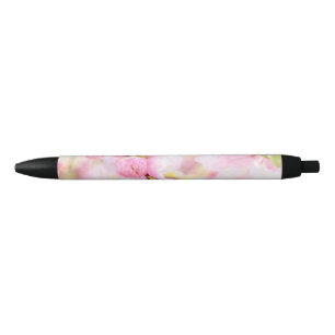 Pink sakura flowers - Japanese cherry blossom Black Ink Pen