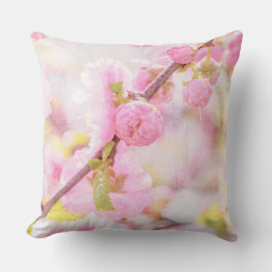 Pink sakura flowers - Japanese cherry blossom Cushion