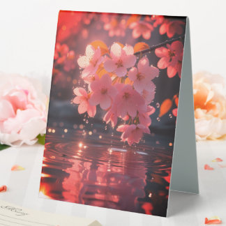 Pink Sakura Flowers Over Water | Serene Spring Nat