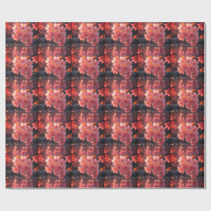 Pink Sakura Flowers Over Water   Serene Spring Nat Wrapping Paper