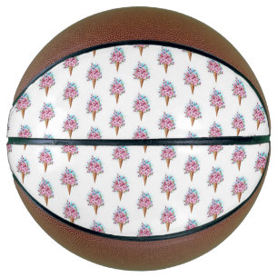 Pink Sakura Ice Cream Waffle Cone Basketball