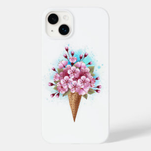 Pink Sakura Ice Cream Waffle Cone Case-Mate iPhone 14 Plus Case