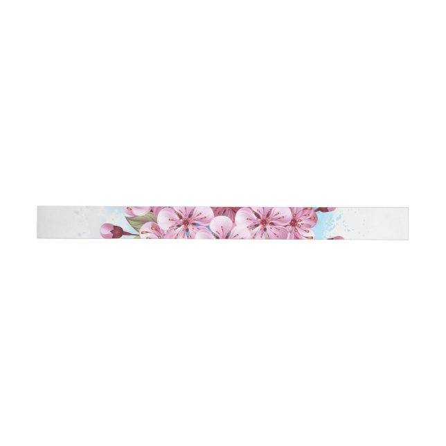 Pink Sakura Ice Cream Waffle Cone Wrap Around Label (Individual)