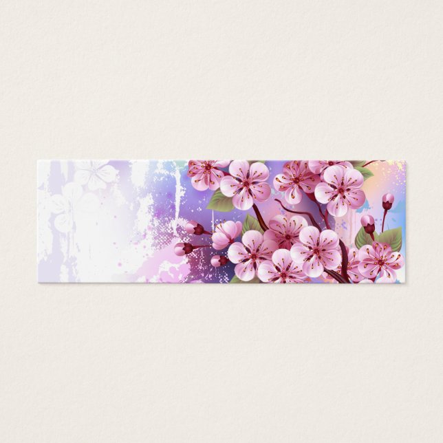 Pink Sakura on Painting Background (Front)