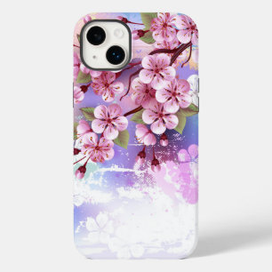 Pink Sakura on Painting Background Case-Mate iPhone 14 Plus Case