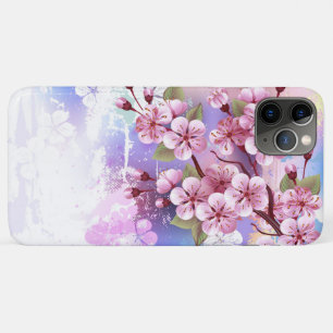 Pink Sakura on Painting Background iPhone 11 Pro Max Case