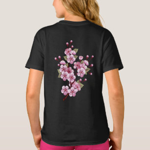 Pink Sakura on Painting Background T-Shirt