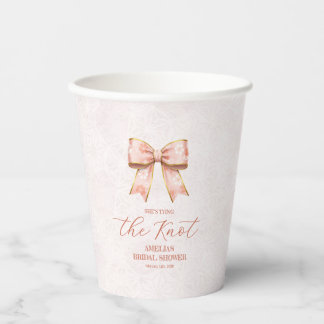 Pink Sakura Ribbon – Japanese-Inspired Paper Cups