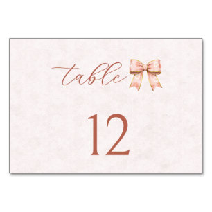 Pink Sakura Ribbon – Japanese-Inspired Table Number