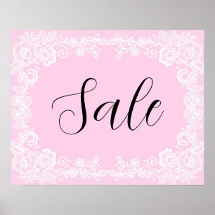 Pink Sale Sign, Boutique Sale Sign, Retail Sale Poster