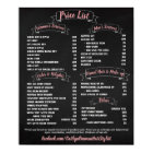 Pink Salon Price List