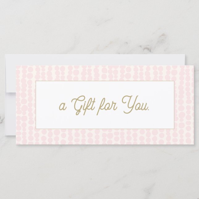 Pink Salon Spa Gift Certificate (Front)