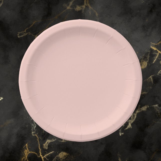 Pink Salt Solid Color Paper Plate (Creator Uploaded)