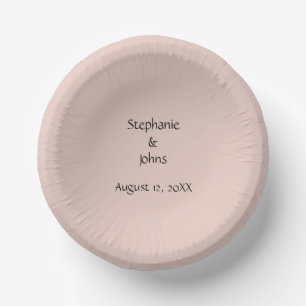 Pink Salt Wedding Custom Couple Name Monogram Cute Paper Plate
