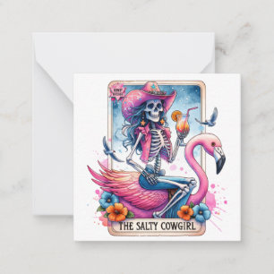 Pink Salty Cowgirl Note Card