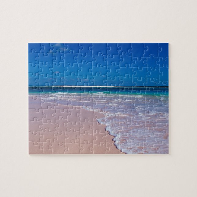 Pink sand beach at Conch Bay, Cat Island, Jigsaw Puzzle (Horizontal)