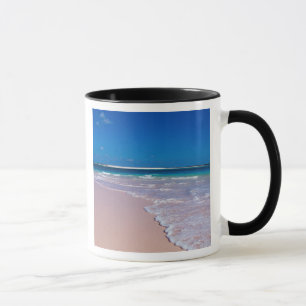 Pink sand beach at Conch Bay, Cat Island, Mug