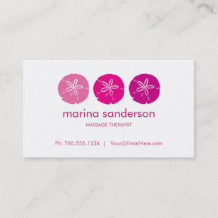 Pink Sand Dollar Business Cards