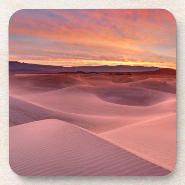 Pink sand dunes, Death Valley, CA Coaster (Front)