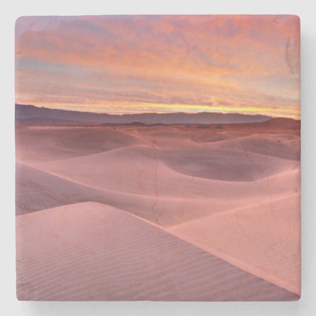 Pink sand dunes, Death Valley, CA Stone Coaster (Front)